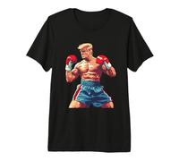 Boxe Donald Trump - Combat Musculaire pour sauver l'Amérique T-Shirt Haut de Gamme