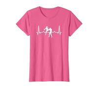 Boxe Française Battement De Cœur Savate Maillot Savate T-Shirt, Femme, Rose Chiné, S