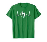 Boxe Française Battement De Cœur Savate Maillot Savate T-Shirt, Homme, Vert Kelly, XL