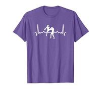 Boxe Française Battement De Cœur Savate Maillot Savate T-Shirt, Homme, Violet Chiné, M