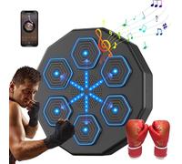 Boxe Mural Musique, Équipement d'entraînement de Boxe Mural électronique Intelligent, Machine de Boxe Musicale à Domicile, Punching Ball Mural Machine Boxe (Boxing Machine+Gloves)