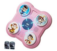 Boxe musicale - Machine d'entraînement à la boxe musicale, équipement d'entraînement avec objectif de boxe avec gants, loupe de 10,83 x 10,83 x 1,77 pouces