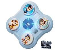 Boxe musicale - Machine d'entraînement à la boxe musicale, équipement d'entraînement avec objectif de boxe avec gants, loupe de 10,83 x 10,83 x 1,77 pouces