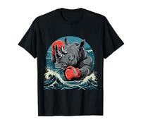 Boxe Rhino avec Gants de Boxe Kickboxing Funny Boxer T-Shirt