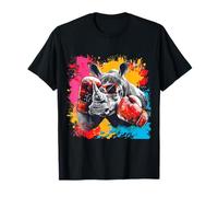 Boxe Rhino avec Gants de Boxe Kickboxing Funny Boxer T-Shirt