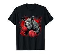 Boxe Rhino avec Gants de Boxe Kickboxing Funny Boxer T-Shirt