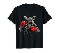 Boxe Rhino avec Gants de Boxe Kickboxing Funny Boxer T-Shirt