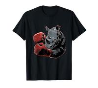 Boxe Rhino avec Gants de Boxe Kickboxing Funny Boxer T-Shirt