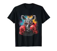 Boxe Rhino avec Gants de Boxe Kickboxing Funny Boxer T-Shirt
