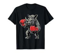 Boxe Rhino avec Gants de Boxe Kickboxing Funny Boxer T-Shirt