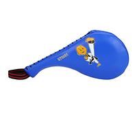 Boxe Taekwondo Karaté Kick Punching Target Pad Coussin d'entraînement en éponge Haute densité pour la Pratique des Arts Martiaux Cuir PU Léger Portable Rose Bleu Noir 14,57 x 7,87 (Bleue)