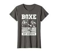 Boxe Touche-Moi Et Ta Première Leçon Est Gratuite Boxeur T-Shirt, Femme, Asphalte, S