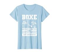 Boxe Touche-Moi Et Ta Première Leçon Est Gratuite Boxeur T-Shirt, Femme, Bleu Céleste, XXL