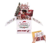Boxed Christmas Cards, 3D Keepsake Note Crafts, Compact Design Holiday Greeting Cards Boxed Sets, Seasonal Home Decorations for Family Gatherings, Indoor and Outdoor Celebrations
