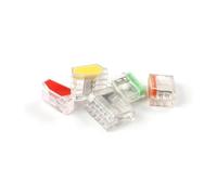 Boxed Quick Wire Connectors plug-in Compact Home wiring cable connector 2/3/4/6/8 pin Conductor Terminal Block NWPNLXEA(25Mix(75PCS))