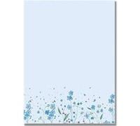 Boxed Stationery Set Blue Flowers by Created by Inc Peter Pauper Press