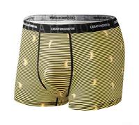 Boxer à rayures pour homme avec poche douce et respirante pour un usage quotidien (M jaune)