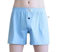 Boxer ample en coton pour homme, conçu pour une utilisation à la maison et aux sous-vêtements respirant (taille M, bleu)