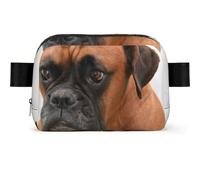 Boxer au Visage Triste,Sac Banane carré de Voyage, Sac de Poitrine décontracté, Sac Banane pour Hommes et Femmes