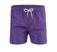 Boxer Bain Homme,Short De Bain Homme Maillot De Bain Séchage Rapide Taille Élastique avec Cordon Plage Natation Surf Bermuda Élastique Confortable Stretch Respirante Sport Vacances Violet 4XL