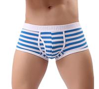 Boxer Bambou Homme Sport, Calecon Rayé Respirants et Légers, Boxer Slips Coton Confortable, Caleçon Homme en Microfibre sans Couture - Pyjama de Pant Homme