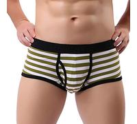 Boxer Bambou Homme Sport, Calecon Rayé Respirants et Légers, Boxer Slips Coton Confortable, Caleçon Homme en Microfibre sans Couture - Pyjama de Pant Homme