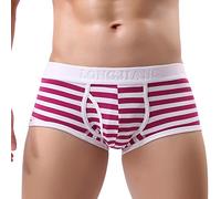Boxer Bambou Homme Sport, Calecon Rayé Respirants et Légers, Boxer Slips Coton Confortable, Caleçon Homme en Microfibre sans Couture - Pyjama de Pant Homme