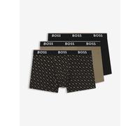 BOSS Lot de trois boxers courts en coton stretch - Style Trunk 3P Power Desig, 50554443 Noir / Beige XL