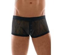 Boxer boutons dentelle noir
