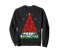 Boxer Boxing Christmas Shirt Merry BoxingmasChristmas Tree Sweatshirt