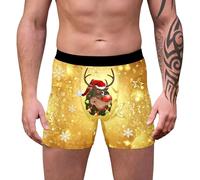 Boxer Briefs Mens, sous-vêtements mi-Longs imprimés inspirés de Dessins animés pour Un Confort Quotidien et des Vacances élégantes