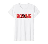 Boxer Cadeau Fun Boxe Pugilist Fighter Combat Boxing T-Shirt Graphique avec Valeur, Femme, Blanc, L