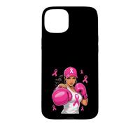 Boxer Cancer du Sein Rose Fighter Girl Coque pour iPhone 15 Plus