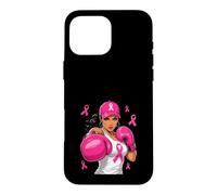 Boxer Cancer du Sein Rose Fighter Girl Coque pour iPhone 16 Pro Max