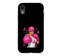 Boxer Cancer du Sein Rose Fighter Girl Coque pour iPhone XR