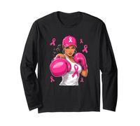 Boxer Cancer du Sein Rose Fighter Girl Manche Longue