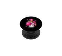 Boxer Cancer du Sein Rose Fighter Girl PopSockets PopGrip Adhésif