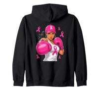 Boxer Cancer du Sein Rose Fighter Girl Sweat à Capuche