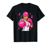 Boxer Cancer du Sein Rose Fighter Girl T-Shirt Graphique avec Valeur
