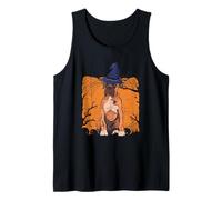Boxer Chapeau de sorcière Amusant pour Halloween pour Les Amoureux des Chiens Débardeur