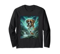 Boxer Chien Aurore Boréale Aurore Boréale Nature Lune Manche Longue