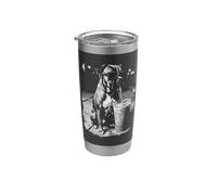 Boxer Chien Boire Du Café Glacé Drôle Animal Chien Meme Humour Gobelet isotherme en acier inoxydable double paroi