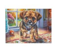 Boxer Chien Champ de Fleurs 500 Pièces Puzzle Personne Âgée en Carton Anti-Déchirure Facile Débutant Anti-Stress Thérapie Occupationnelle Cadeau Anniversaire Pas Cher 500 PCS