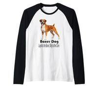 Boxer Chien fidèle à l'os Stupide au cœur Style Animal de Compagnie Manche Raglan