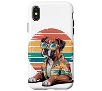 Boxer Chien Lunettes De Soleil Hawaï Plage Été Coque pour iPhone X/XS