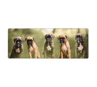 Boxer Chiens Chiots Animaux de Compagnie Chiens de Famille,Grand Tapis de Souris pour Bureau, Clavier d'ordinateur, avec Base en Caoutchouc antidérapante, 30 x 80 cm