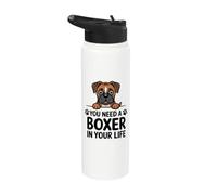 Boxer Chiens Mignons Chiots Animaux Animaux Stainless Steel Insulated Water Bottle