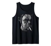 Boxer Cigarette Chien Vintage Boxer drôle Meme Débardeur