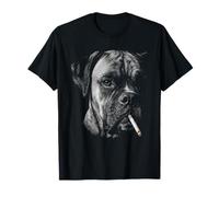 Boxer Cigarette Chien Vintage Boxer drôle Meme T-Shirt