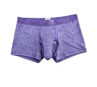 Boxer classique pour homme avec poche d'éléphant - Boxer classique et coquin - Amélioration du nez d'éléphant - En coton - Confortable - Entraînement - Sports salopes, violet, M